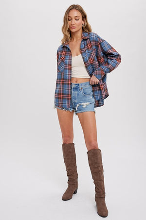 Flannel Plaid Button Up Shirt
