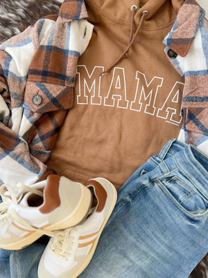 MAMA - Hooded Sweatshirt in Golden Pecan